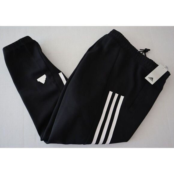 adidas IC6710 Men's Sz XL Black/White 3-Stripe Sweatpants & L/S Hoodie - Picture 9 of 16